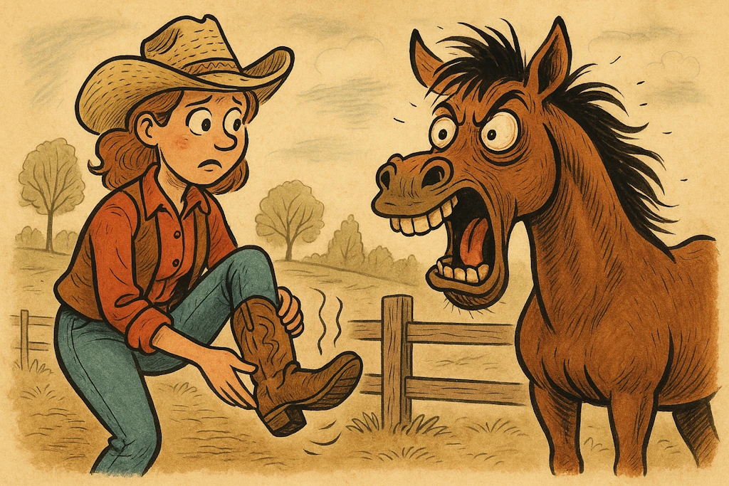 Horsey knows what you wore to the other barn!